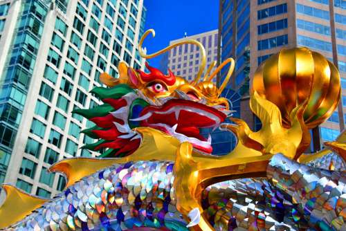 City Dragon Chinese Dragon Picturesque Events