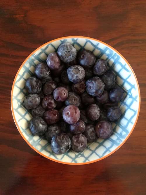 Blueberries Bowl Food Breakfast Healthy Berries