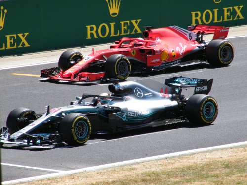 F1 Silverstone Grand Prix Mercedes Ferrari Grid