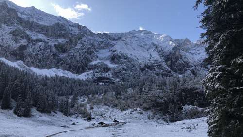 Landscape Nature Mountains Alpine Snow Panorama
