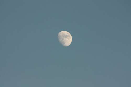 Month Moon Night Sky Space Blue Atmospheric