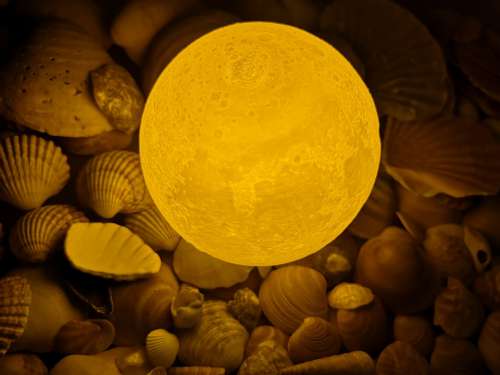 Moon Lamp 3D Printing 3D Printed Night Shells