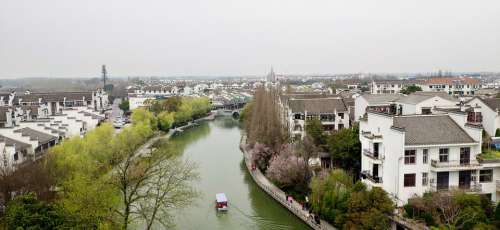 China River The Ancient Town Clear Water Asia