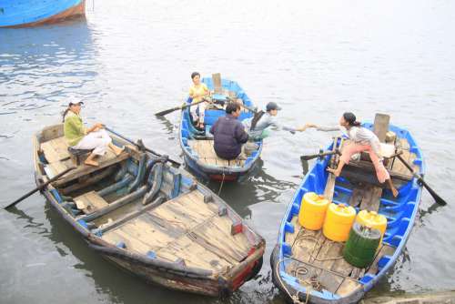 Boat Lagi Port Vietnam Fishing Village