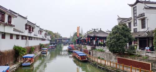 China River The Ancient Town Clear Water Asia