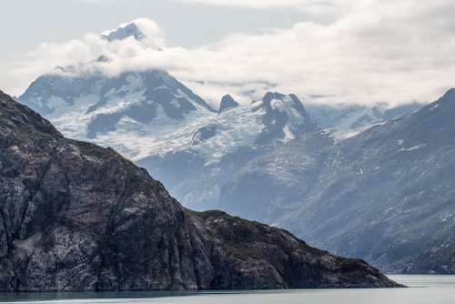 Mountain Peak Alaska Glacier Landscape Nature