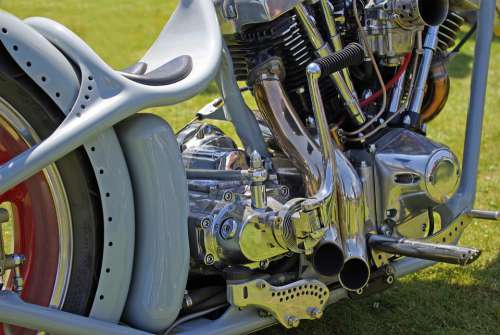 Motorcycle Bike Engine Biker Chrome Chopper