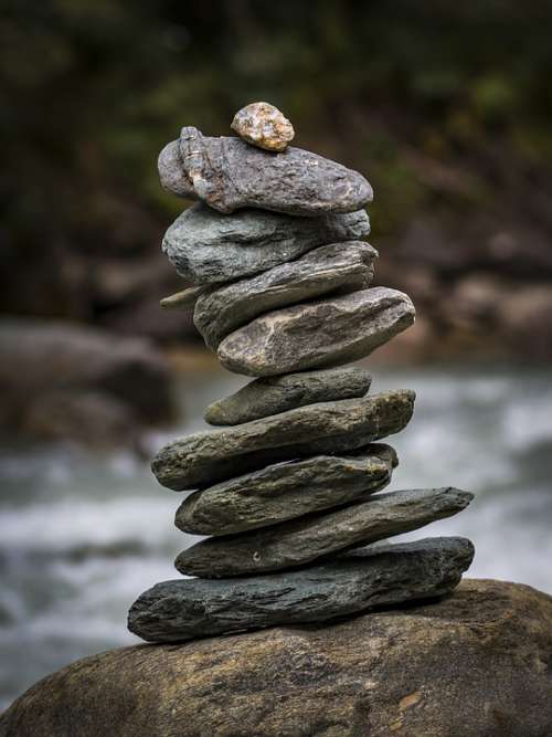 Stone Tower Balance Meditation Stones Relaxation