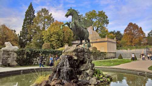 Mirabell Gardens Park Salzburg Horse Statue