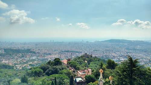 Barcelona Panorama Outlook City Spain Tourism