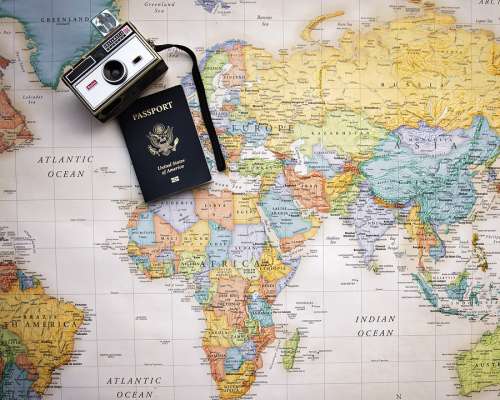 Passport Map World Trip Tourism Vacation Travel