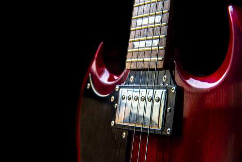 Close Up Guitar Handle Strings Instrument Musician