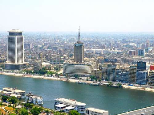 Cairo Nile River From Tower