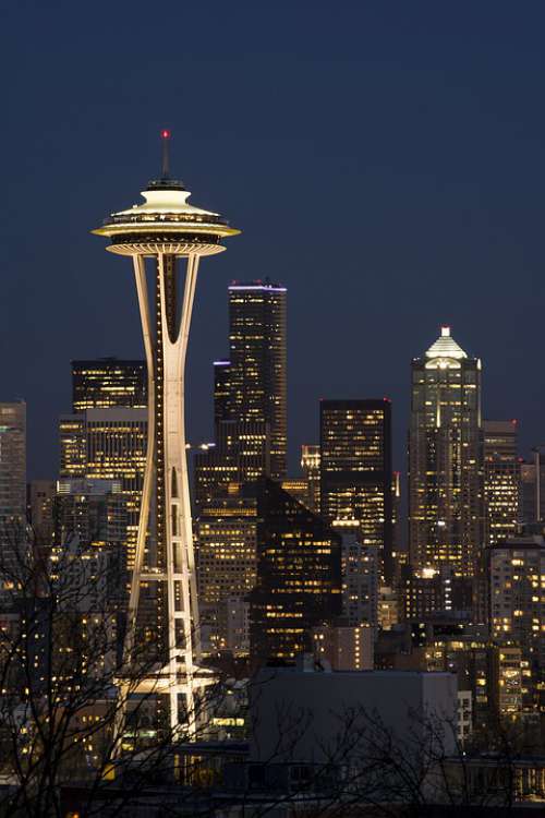 City Seattle Washington Landmark Space Needle