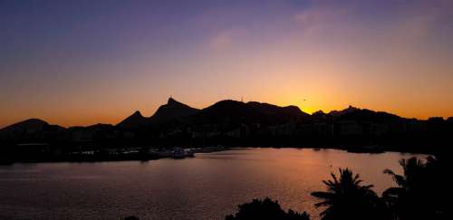 Rio De Janeiro Brazil Bay Landscape Christ