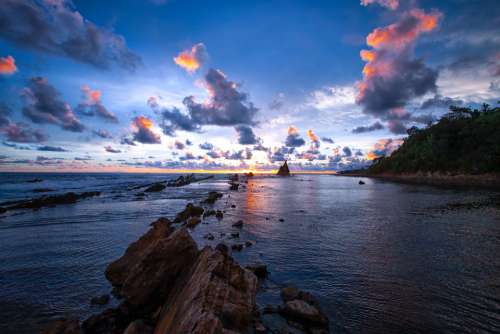 Sunset The Indian Ocean Coast Reef Cloud