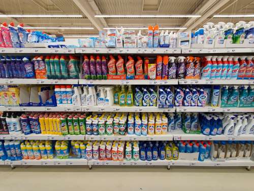 Full Supermarket Shelves