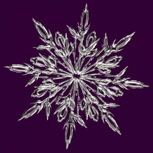 Purple Crystal Snowflake