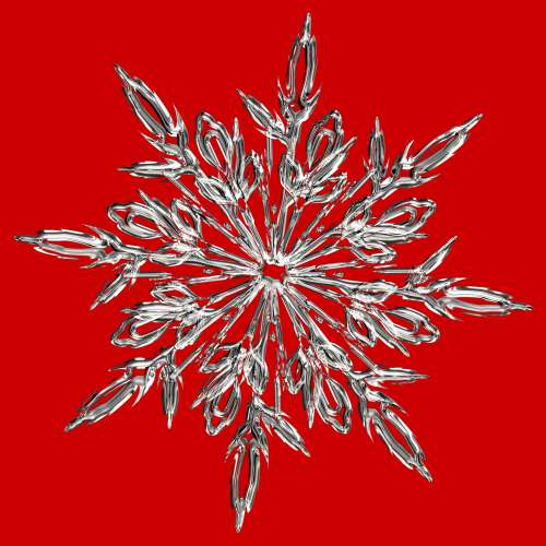 Red Crystal Snowflake