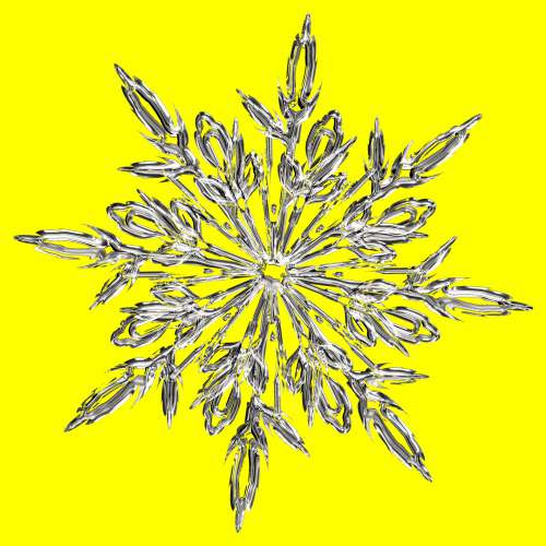Yellow Crystal Snowflake