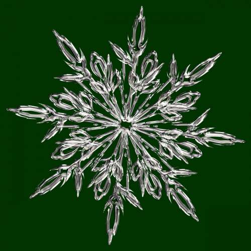 Green Crystal Snowflake