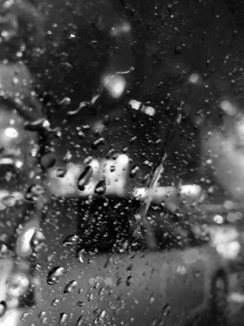 rain car window typhoon thunder passenger