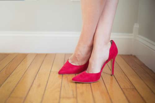 heels woman red shoes footwear