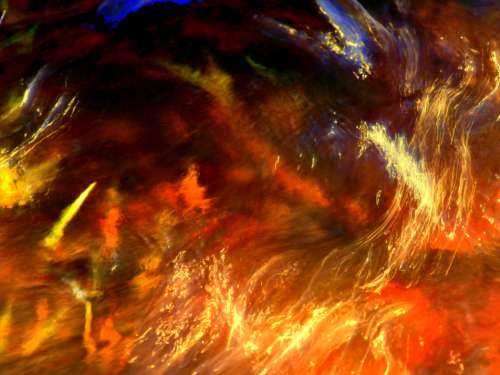abstract fire water elements reflection