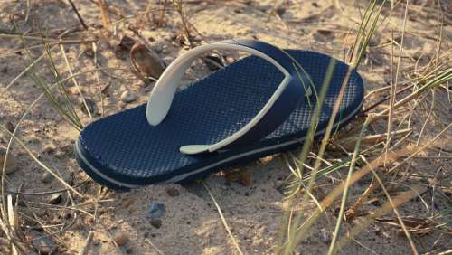flipflops beach shoes coast sand
