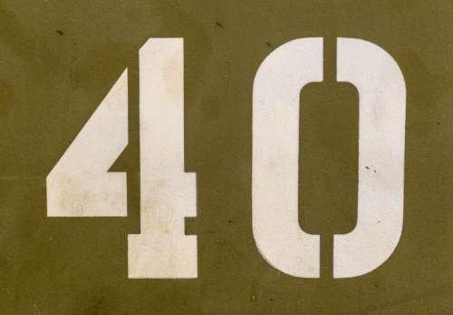 number abstract transport stenciled military