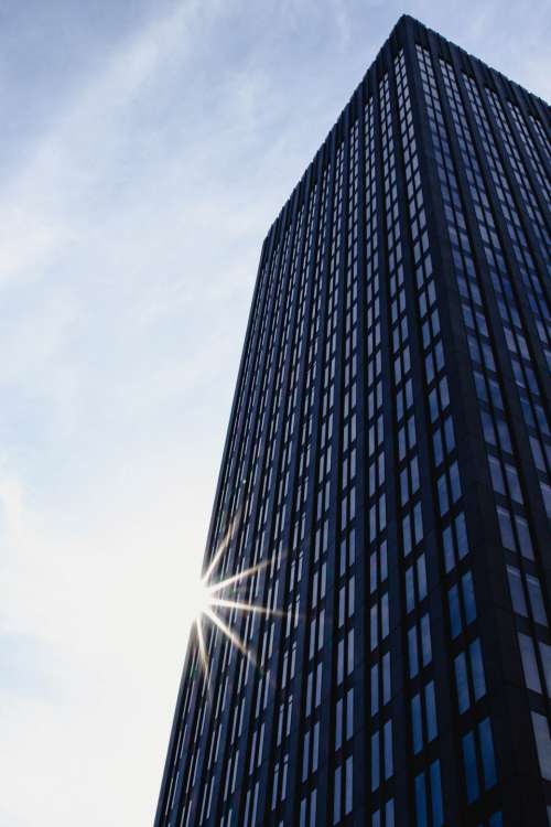 sun city building tall glass