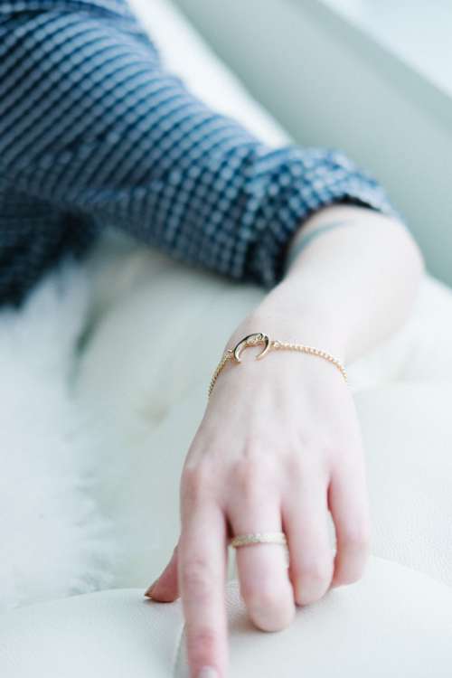 woman hand bracelet ring fashion
