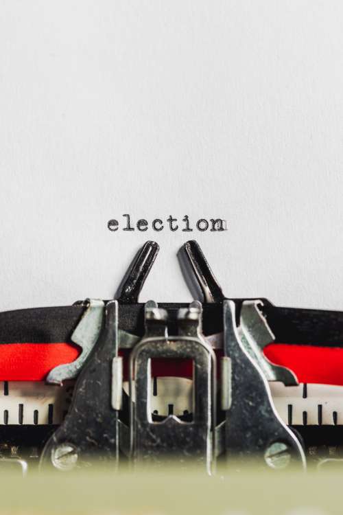 Typewriter Message Says 'Election' Photo