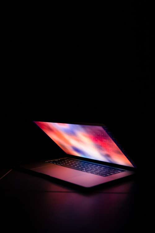 Portrait Of Illuminated Laptop Photo