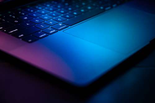 Brightly Lit Laptop Keyboard Photo