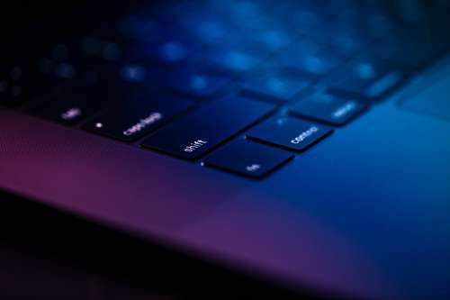 Colors On A Backlit Keyboard Photo