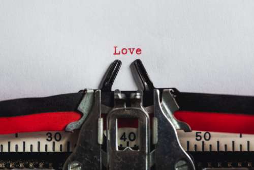 Typed Red Love Photo