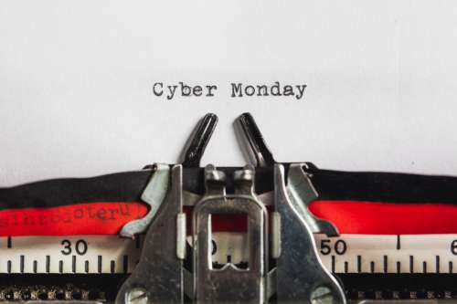 Cyber Monday On Typewriter Photo
