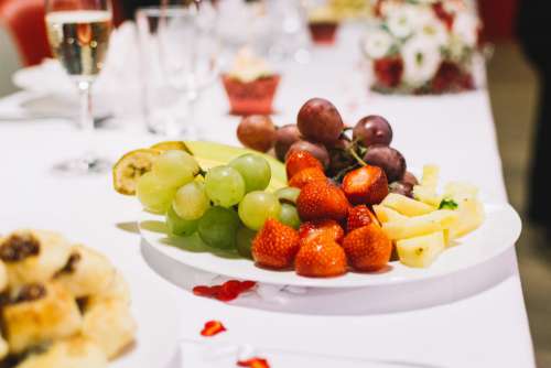 Fruit platter on a wedding party