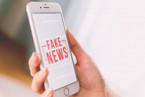 Fake News concept. Media technology and modern lifestyle concept