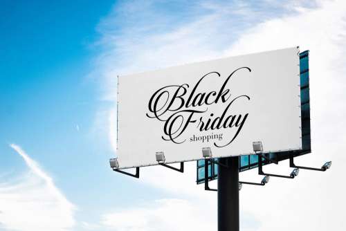 Black Friday Luxury Shopping Billboard Free Photo