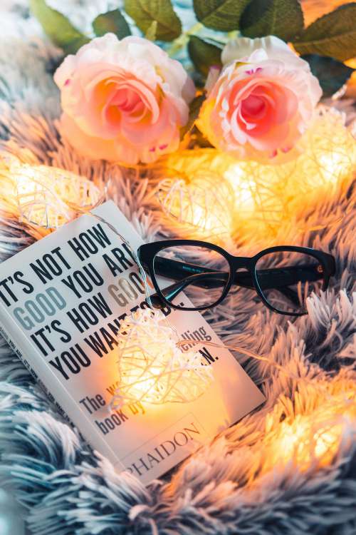 Book and Glasses Reading Mood Free Photo
