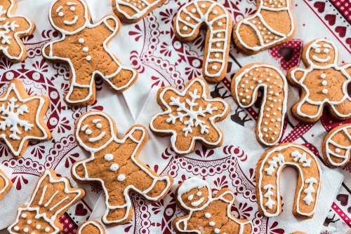 Traditional Christmas Gingerbread Cookies Free Photo