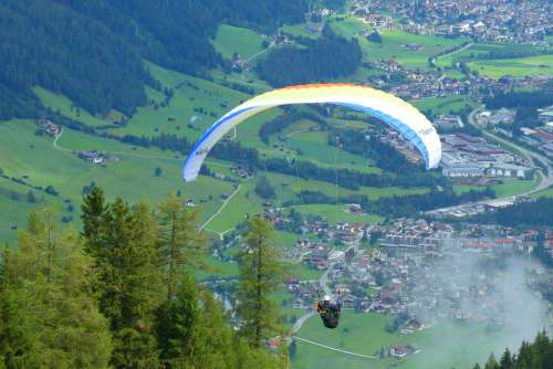Paragliding Sports Jump Adventure Skydiving Action