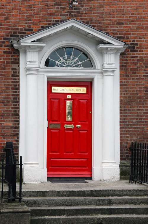 Ireland Dublin Door Red Architecture City