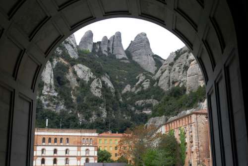 Spain Montserrat Church Catalonia Monastery