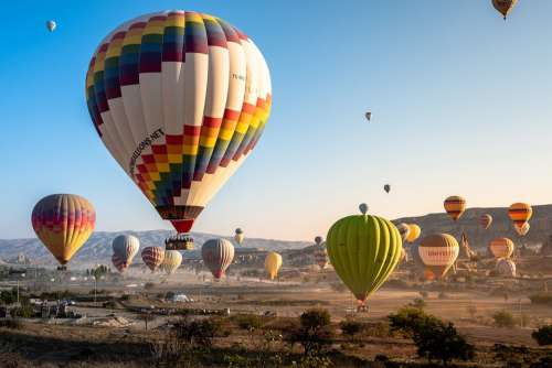 Hot Air Balloons Dawn Sunrise Cappadocia Balloon