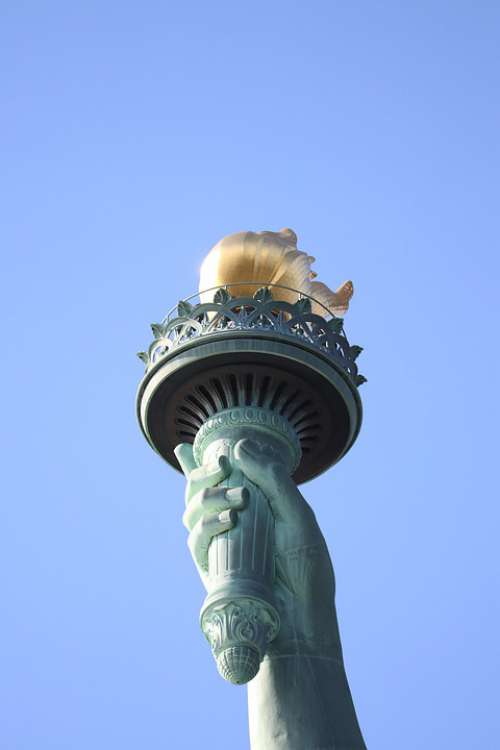 Statue Liberty Monument Nyc Torch Immigration