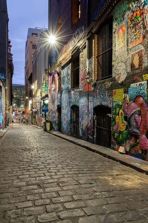 Hosier Lane Laneway City Melbourne Graffiti