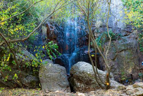 Throat Waterfall Nature Landscape Forest